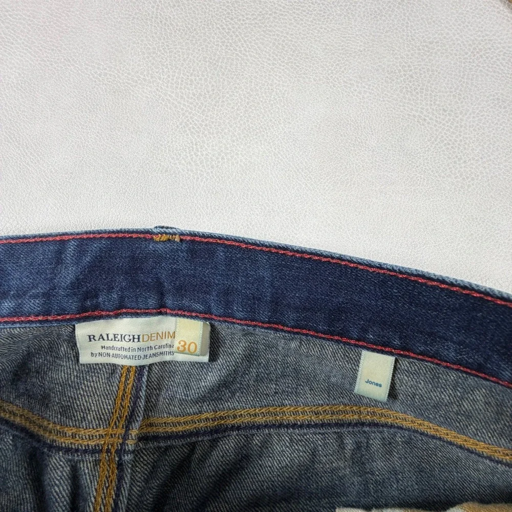Raleigh Denim Jones White Oak Cone Denim Selvedge Jeans Mens 30x34 Medium Wash
